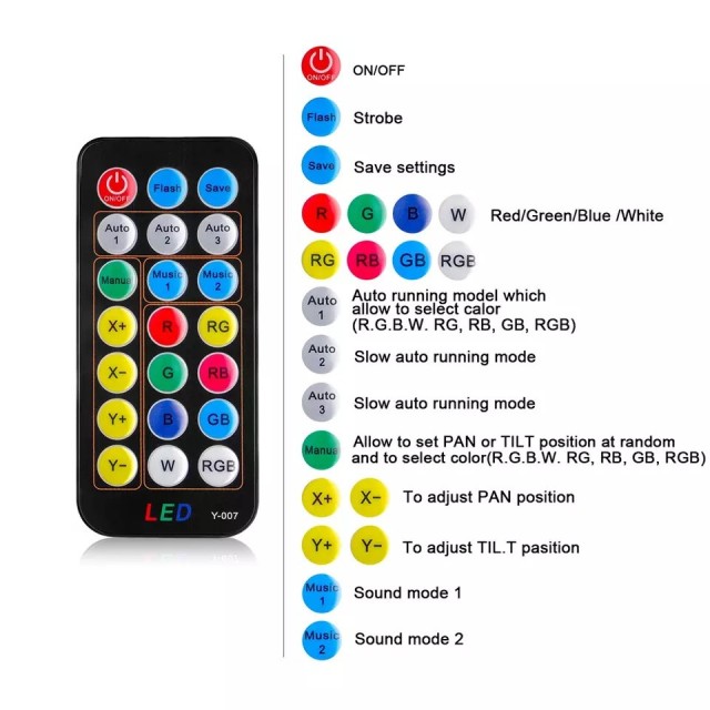 7LED Moving Head Light RGBW 4in1