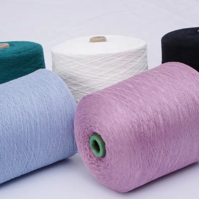 30S/2 dyed 65% Recycle polyester 35% viscose blended yarn Ring Spun factory wholesale