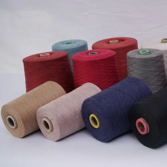 Blended Wool Silk Top Dyed Yarn Ring Spun Factory Wholesale