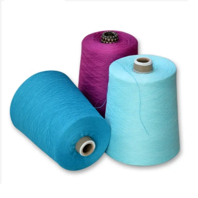 Blended Cotton Silk Top Dyed Yarn Ring Spun Factory Wholesale