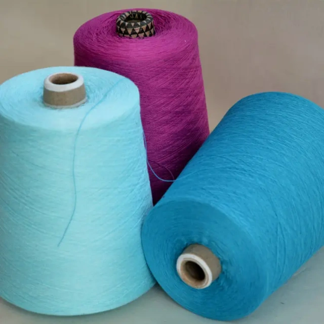 Hot Sale 48NM/2  70%Cotton 20%Nylon 10%Spun Silk Blended Dyed Yarn