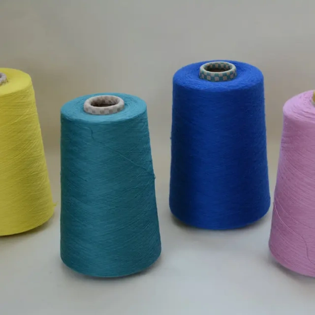 Hot Sale 48NM/2 Wool Spun Silk Blended Dyed Yarn