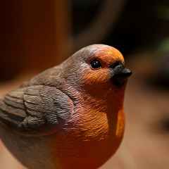 Polyresin Garden Robin Birds Ornaments Backyard Decor Statues Indoor Furnishings for Yard and Patio Lawn Outdoor Home Decoration