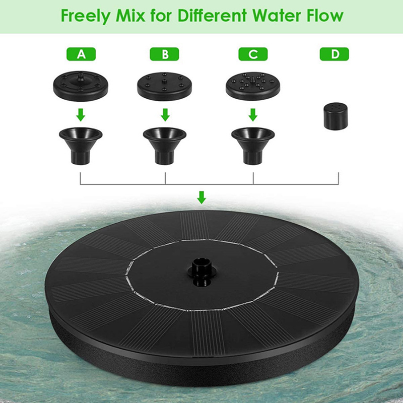 Milalit Solar Powered Pond Pump Fountain 16cm diameter Garden Decorative Water Pumps for Outdoor Pool Well Bird Bath Drinking Yard Patio Summer Decoration