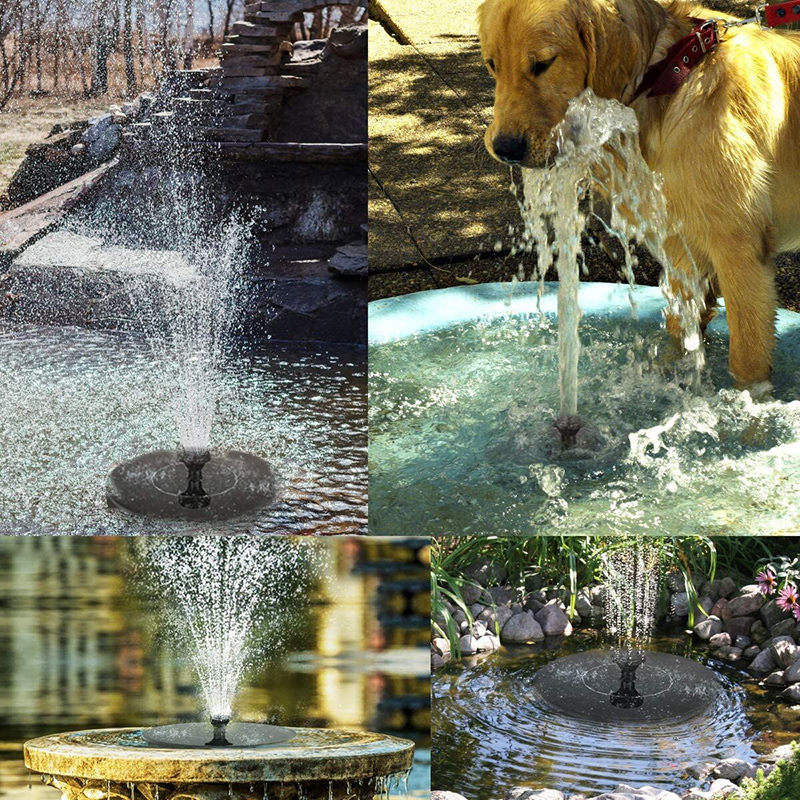 Milalit Solar Powered Pond Pump Fountain 16cm diameter Garden Decorative Water Pumps for Outdoor Pool Well Bird Bath Drinking Yard Patio Summer Decoration