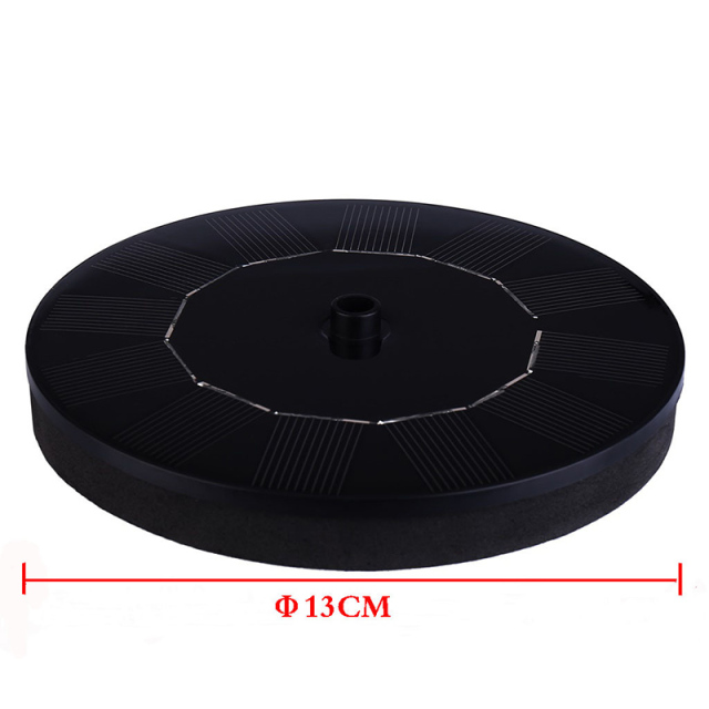 MilaLit Solar Water Floating Pump Mini Fountain 13cm Diameter Pumps for Bird Pet Animal Bath Drinking Desktop Garden Pool Fish Tank Decoration