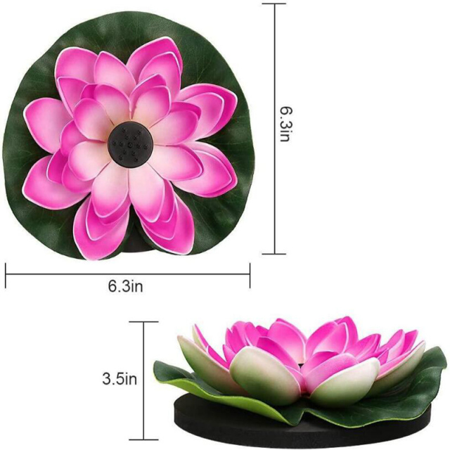 MilaLit Solar Bird Bath Fountain Floating Pump Red Pink Blue Lotus Flower Decorative Waterproof Outdoor Pumps for Swimming Pond Pool Garden Lawn Yard Fish Tank 4 Nozzles