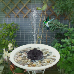 MilaLit Solar Water Floating Pump Mini Fountain 13cm Diameter Pumps for Bird Pet Animal Bath Drinking Desktop Garden Pool Fish Tank Decoration