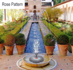 Milalit Solar Water Bubble Pump No Wiring Artificial Red Rose Design Fountain for Outdoor Garden Family Theme Amusement Park Fish Swimming Pool Tank Decoration