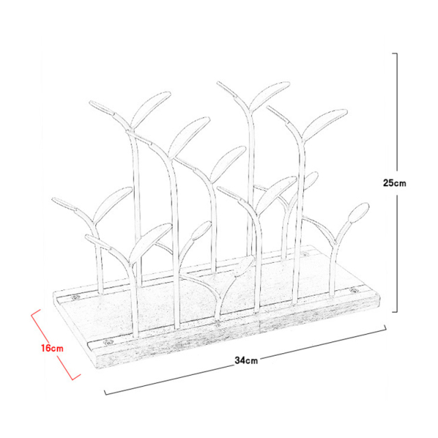 MilaLit New Tabletop Metal Display Wood Red Wine Rack Holder Hold 4 Wine Bottles and 4 Glasses Bronze  Vintage Simple Graceful Wine Shelf Stand for Kitchen Office Bar