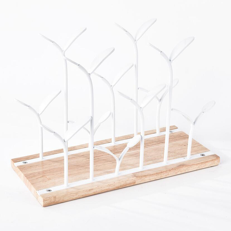 MilaLit New Tabletop Metal Display Wood Red Wine Rack Holder Hold 4 Wine Bottles and 4 Glasses Bronze  Vintage Simple Graceful Wine Shelf Stand for Kitchen Office Bar