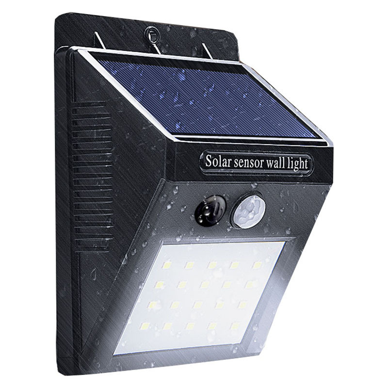 MilaLit Waterproof 20 LED 30LED 48LED 22LED Triangle Wall Solar Light Pathway Outdoor Lighting IP65 3 Modes Lamp Control Motion Sensor Lamps for Warehouse Garage Garden Gate