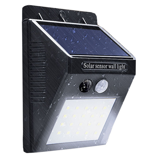 MilaLit Waterproof 20 LED 30LED 48LED 22LED Triangle Wall Solar Light Pathway Outdoor Lighting IP65 3 Modes Lamp Control Motion Sensor Lamps for Warehouse Garage Garden Gate
