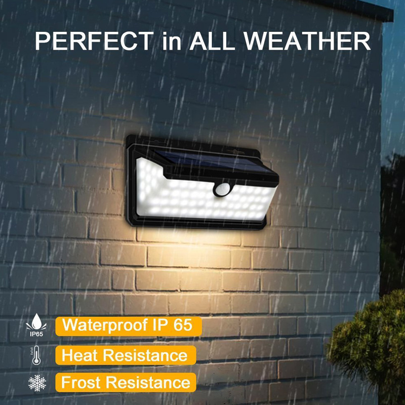 Milalit 158LED Solar Flame Light Motion Sensor Flickering Outdoor Waterproof Solar Power Security Wireless Wall Lights For Patio Garden Christmas Halloween New Year's Day Decoration