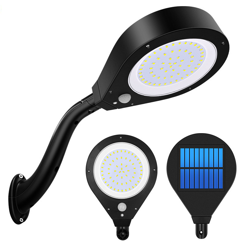 Milalit PIR Sensor Automatic Light Control 800lm Solar Shower Rose Shape Wall Light Weatherproof 61LED  Superbright Wall Light Li-ion Rechargeable Battery Lamp Outdoor Lamps for Garden Lounge Garage