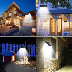 Milalit 158LED Solar Flame Light Motion Sensor Flickering Outdoor Waterproof Solar Power Security Wireless Wall Lights For Patio Garden Christmas Halloween New Year's Day Decoration