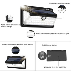 Milalit 158LED Solar Flame Light Motion Sensor Flickering Outdoor Waterproof Solar Power Security Wireless Wall Lights For Patio Garden Christmas Halloween New Year's Day Decoration