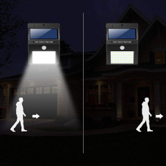 MilaLit Waterproof 20 LED 30LED 48LED 22LED Triangle Wall Solar Light Pathway Outdoor Lighting IP65 3 Modes Lamp Control Motion Sensor Lamps for Warehouse Garage Garden Gate