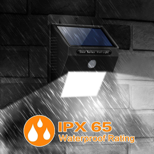 MilaLit Waterproof 20 LED 30LED 48LED 22LED Triangle Wall Solar Light Pathway Outdoor Lighting IP65 3 Modes Lamp Control Motion Sensor Lamps for Warehouse Garage Garden Gate