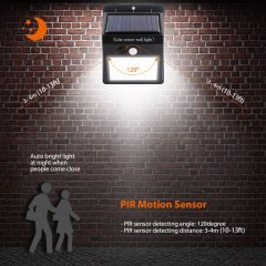 MilaLit Waterproof 20 LED 30LED 48LED 22LED Triangle Wall Solar Light Pathway Outdoor Lighting IP65 3 Modes Lamp Control Motion Sensor Lamps for Warehouse Garage Garden Gate