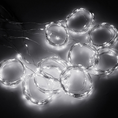 Milalit Decorative LED Curtain String Lights 8 Mode Flash Hanging Copper Wire Lamp USB Plug LED Curtain Fairy Lights with Remote Copper Wire String Lamp for Bedroom Window Christmas Wedding Party Engagement Window New Year's Day Party Ceremony