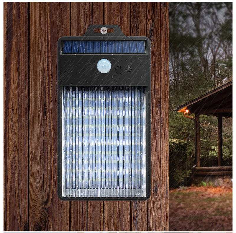 Milalit 2Watt Solar 50LED Lamp Optical Acrylic Lens Sunlight Powered Outdoor Lighting Gardening Wall Mount Wireless Square Fence Lights