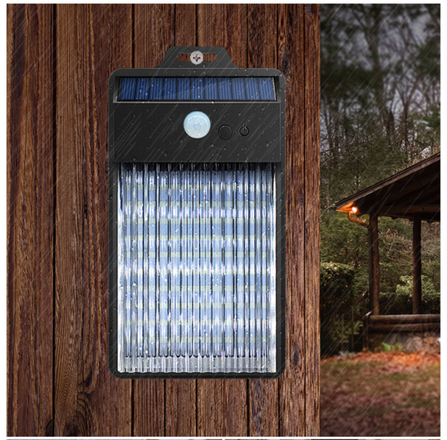 Milalit 2Watt Solar 50LED Lamp Optical Acrylic Lens Sunlight Powered Outdoor Lighting Gardening Wall Mount Wireless Square Fence Lights