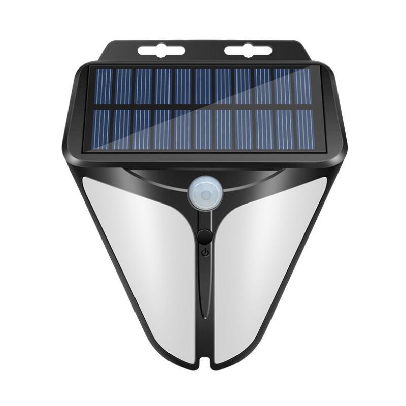 Milalit New PIR Motion Sensor Light Control Eagle Eye Solar LED Light Super High Brightness Long Lifespan Sunlight Power 38LED Garden Wall Lamps for Warehouse Garden Front Door Street Lighting Black
