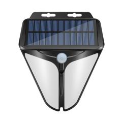 Milalit New PIR Motion Sensor Light Control Eagle Eye Solar LED Light Super High Brightness Long Lifespan Sunlight Power 38LED Garden Wall Lamps for Warehouse Garden Front Door Street Lighting Black