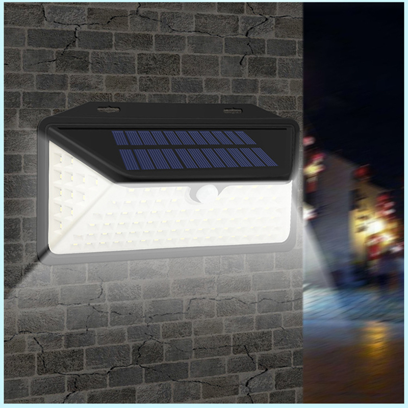 Milalit Solar Sensor Motion Light 102 LED High Brightness Waterproof 3 Sides Direction View Yard Path Lamps for Home Outdoor Garden IP65