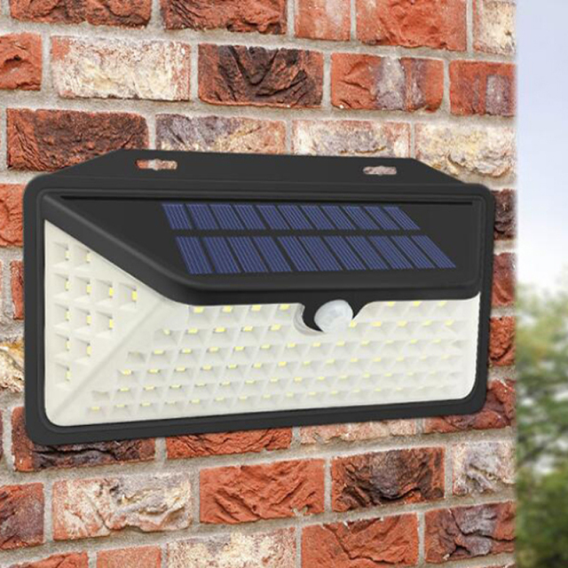 Milalit Solar Sensor Motion Light 102 LED High Brightness Waterproof 3 Sides Direction View Yard Path Lamps for Home Outdoor Garden IP65