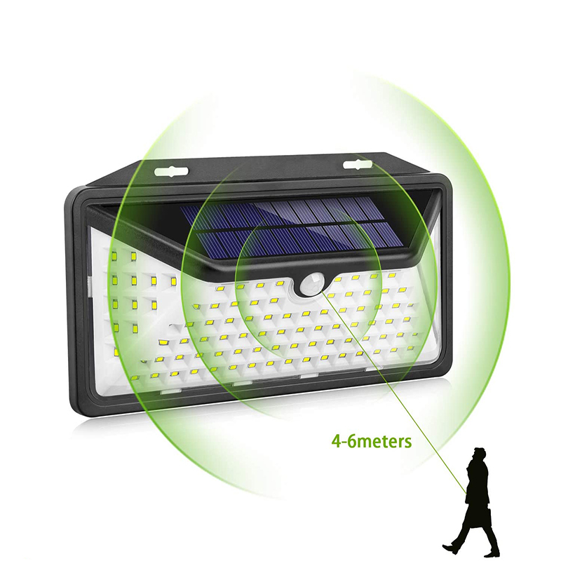 Milalit Solar Sensor Motion Light 102 LED High Brightness Waterproof 3 Sides Direction View Yard Path Lamps for Home Outdoor Garden IP65
