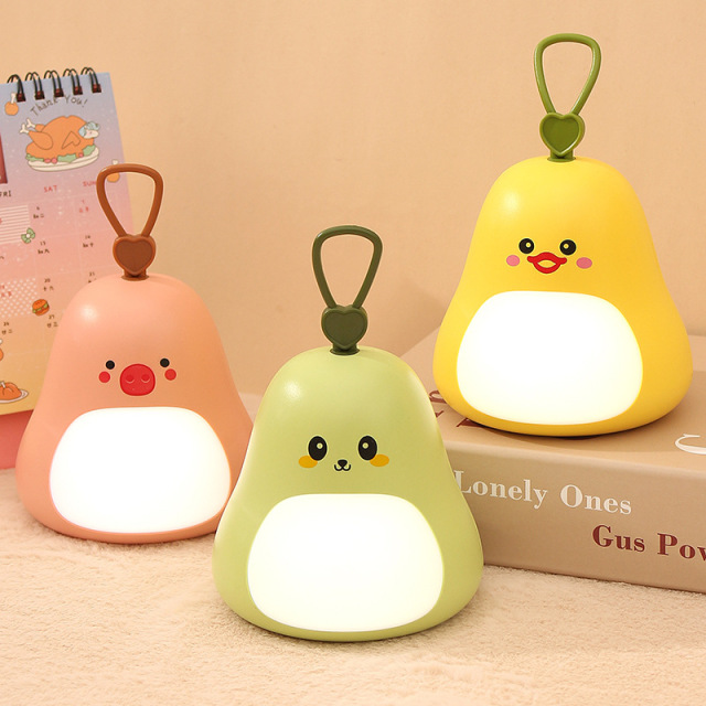 Milalit Avocado Green USB Rechargeable Color Changeable Night Light New Cute Cartoon Animal Hanging LED Table Lamp Bedroom Lovely Desk Sweet Light with Hook Mommy Night Lightsfor Children Mommy Nursing Reading