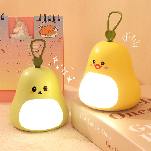 Milalit Avocado Green USB Rechargeable Color Changeable Night Light New Cute Cartoon Animal Hanging LED Table Lamp Bedroom Lovely Desk Sweet Light with Hook Mommy Night Lightsfor Children Mommy Nursing Reading