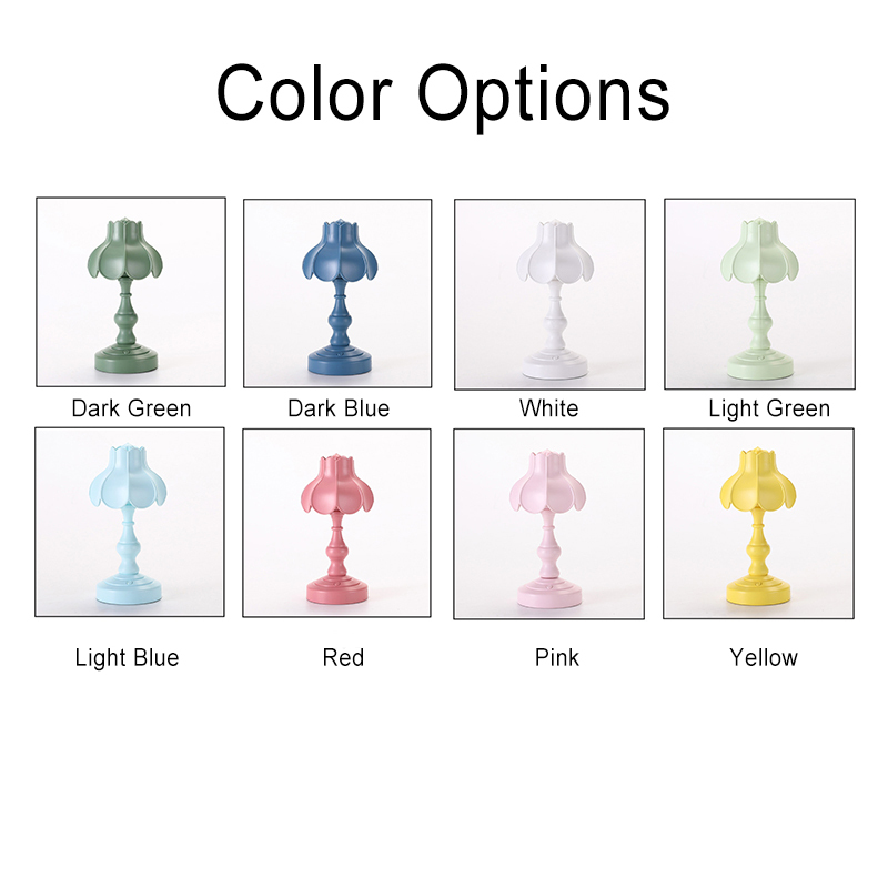 Milalit Europe Vintage Style USB Rechargeable High Brightness LED Lotus Flower Table Light Indoor Office Study Reading Graceful Bedroom Desk Lamp for Children Kids Lover Friend Gift Present