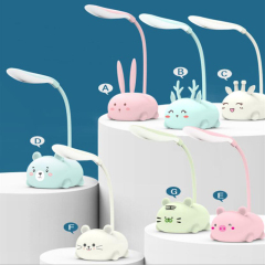 Milalit Mini Tiger Desk LED Lamp Creative Cartoon Cat Cute Rabbit Pet Folding Table Study Deer Bear Reading Eye Protection Pig USB Rechargeable Sheep Night Light for Children Kids Friends Christmas Birthday Gift Present