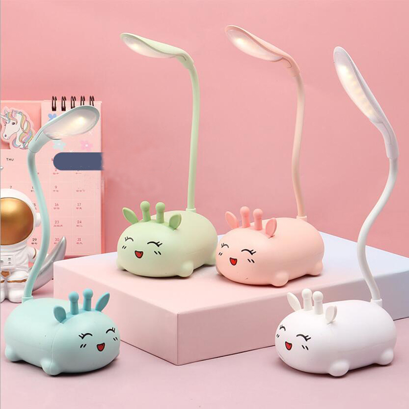 Milalit Mini Tiger Desk LED Lamp Creative Cartoon Cat Cute Rabbit Pet Folding Table Study Deer Bear Reading Eye Protection Pig USB Rechargeable Sheep Night Light for Children Kids Friends Christmas Birthday Gift Present