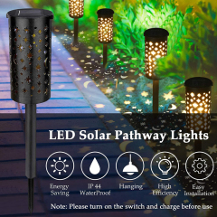 Milalit Solar House Hardscape LED High Brightness Pilar Moon Star Dots Lights Moonlight Star Shadow Wireless Outdoor Post Lamp for House Patio Lawn Garden Walkway Pathway Lighting Ground Insert or Hanging