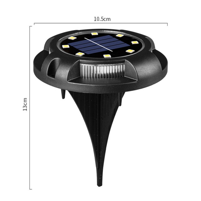 Milalit Upgrade Ground Solar Lights Outdoor Waterproof Dusk to Dawn 8LED 4pcs RGB Blue Lamps for Garden Yard Pathway Driveway Lawn Patio