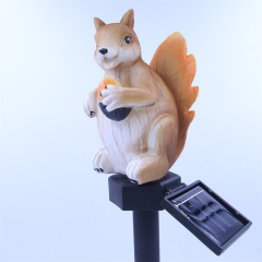 Milalit Garden Squirrel Resin ABS Animal Light Solar Powered Decorative Cute LED Waterproof Outdoor Lamp for Pathway Lawn Balcony Kids Cute Squirrel Lights Waterproof Resin Outdoor Animal Lighting Lamps for Garden Yard Lawn Pathway Holiday Party