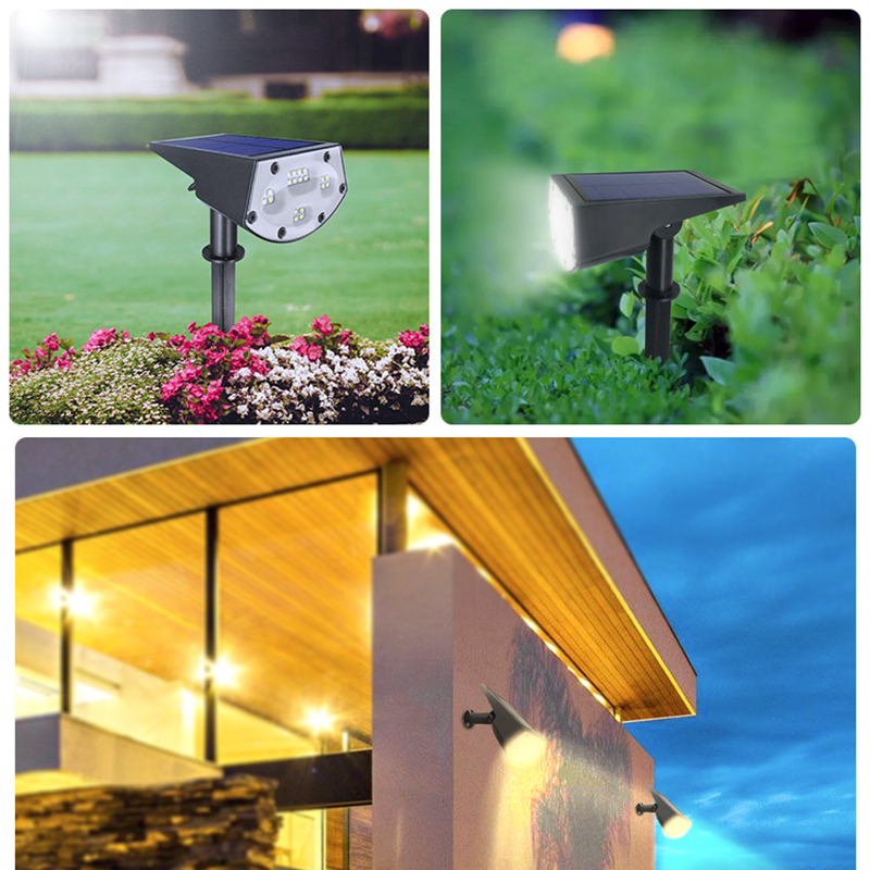 Milalit Solar RGB Color Changeable Outdoor Change Spot Lighting Garden Yard 20LED Wall Mount High Brightness Dimming Automatical Turn On Lights