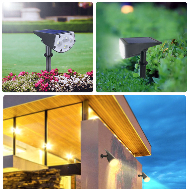 Milalit Solar RGB Color Changeable Outdoor Change Spot Lighting Garden Yard 20LED Wall Mount High Brightness Dimming Automatical Turn On Lights