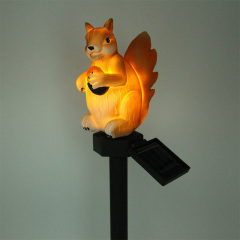 Milalit Garden Squirrel Resin ABS Animal Light Solar Powered Decorative Cute LED Waterproof Outdoor Lamp for Pathway Lawn Balcony Kids Cute Squirrel Lights Waterproof Resin Outdoor Animal Lighting Lamps for Garden Yard Lawn Pathway Holiday Party