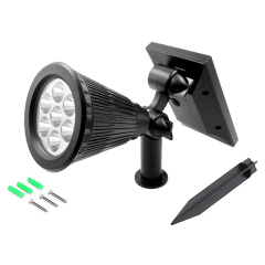 Milalit Colorful RGB Changeable Solar 7 LED Spotlight Landscape Front Door Yard Waterproof Spot Light Garden Lawn Outdoor Lighting Lamps