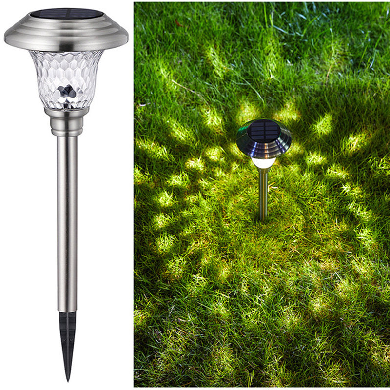 Milalit Solar Bright Pathway Outdoor Glass Lamp Wireless Sun Powered Exterior landscape Landscape LED Light for Garden Yard Patio Walkway Driveway Spike