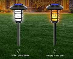 Milalit Outdoor Solar Flickering Flame Light 66LED 48LED Dancing Fire Lawn Lighting Waterproof IP65 Torch Lamp for Garden Pathway Yard Christmas Halloween Festival