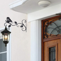 Milalit Butterfly 3 Leaf Design Metal Iron Hook Indoor Balcony Kitchen Bathroom Brackets Outdoor Hangers for Clothes Lantern Flowerpot