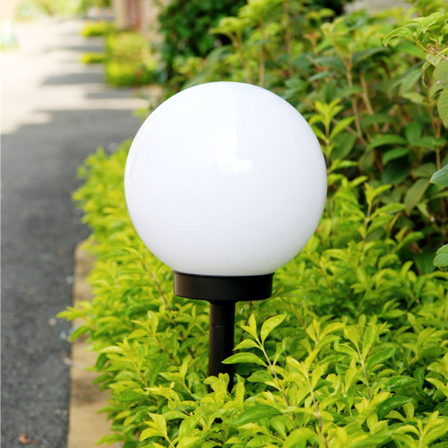 Milalit Solar Powered Globe Garden Round Ball Waterproof Yard Lights for Park Patio Walkway Landscape In-Ground Spike Pathway Lawn Dusk to Dawn Solar Light Bulbs with Spike Sunlight Power Globe Landscape Light for Fence Wall Lawn Auto On Off