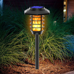 Milalit Outdoor Solar Flickering Flame Light 66LED 48LED Dancing Fire Lawn Lighting Waterproof IP65 Torch Lamp for Garden Pathway Yard Christmas Halloween Festival