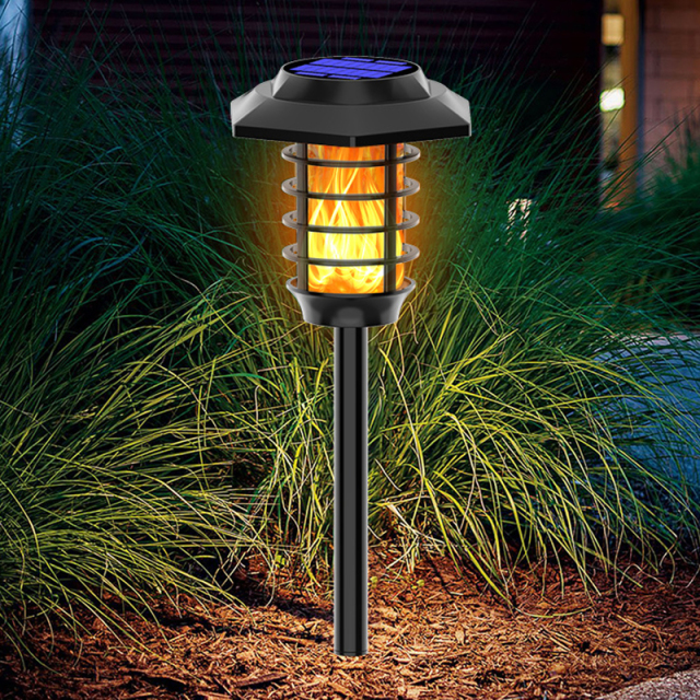 Milalit Outdoor Solar Flickering Flame Light 66LED 48LED Dancing Fire Lawn Lighting Waterproof IP65 Torch Lamp for Garden Pathway Yard Christmas Halloween Festival